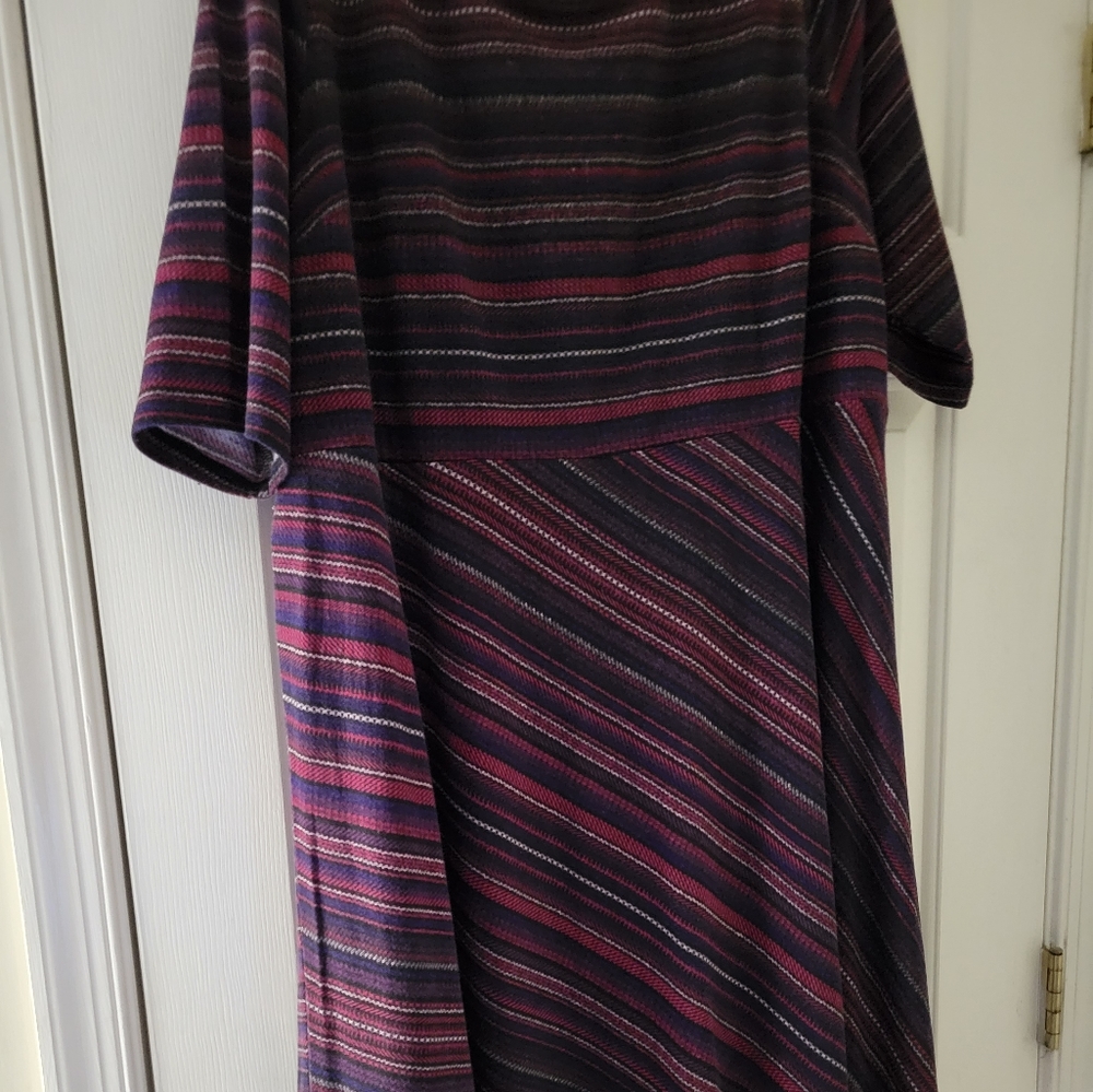 Deep Hues Striped Dress